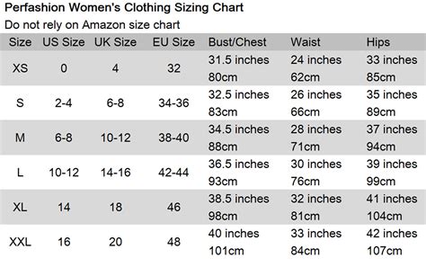 amazon size chart women's|bottoms size to range amazon.